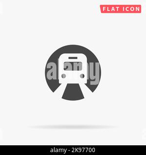 Subway flat vector icon. Hand drawn style design illustrations. Stock Vector
