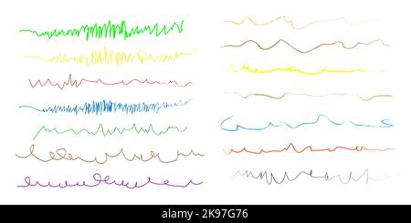 Vector illustration set of markers including elements. Stock Vector