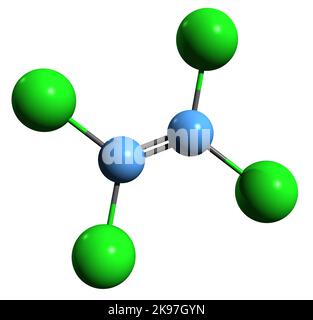 3D image of Phosgene skeletal formula - molecular chemical structure of ...