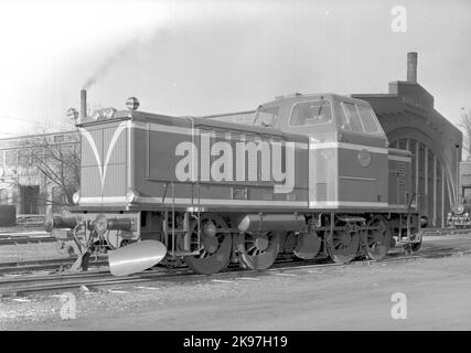 State Railways, SJ T2 58. Diesel Hydraulic locomotive. Hagalunds Upper, Hglö, Stock Photo