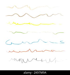 Vector illustration set of markers including elements. Stock Vector