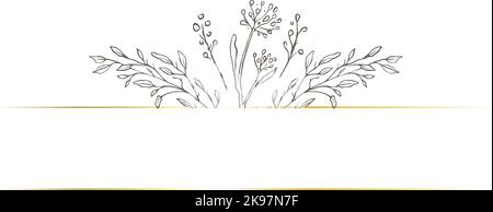 Floral gold elegant frame vector. Elegant banner card design. Stock Vector