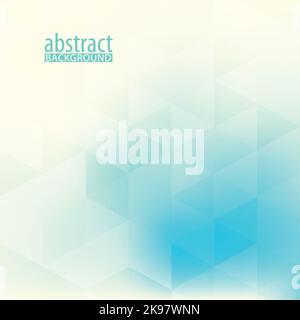 Abstract soft pattern with blue and turquoise triangles. Vector graphic background Stock Vector