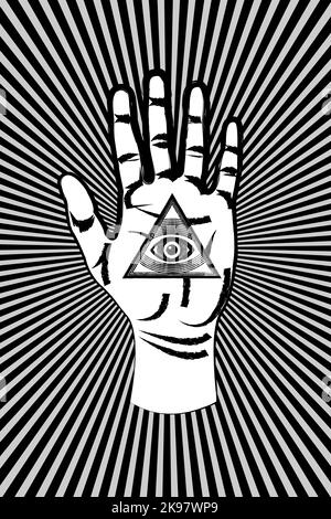 new world order hand symbol