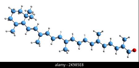 3D image of Apocarotenal skeletal formula molecular chemical