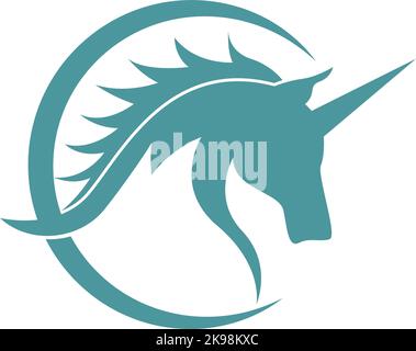 Unicorn logo icon design illustration vector Stock Vector