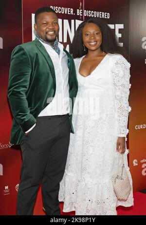 Mimi M. Khayisa (right) and guest attending the opening gala of the Raindance Film Festival, with the international premiere of Corner Office at Curzon Mayfair, London. Picture date: Wednesday October 26, 2022. Stock Photo