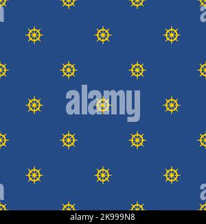 wheel ship pattern seamless. Vector background. Baby fabric texture Stock Vector