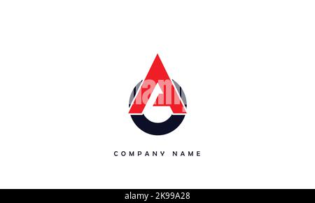 AO, OA Abstract Letters Logo Monogram Stock Vector