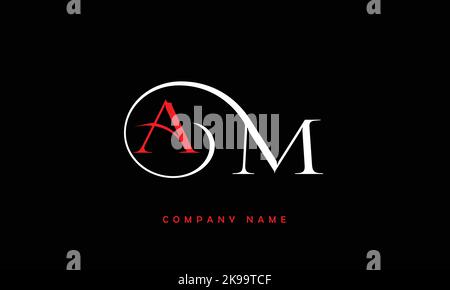 AM, MA Abstract Letters Logo Monogram Stock Vector