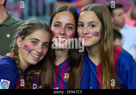 Barcelona, Spain. Oct 26, 2022 Barca fans in the match  FC BARCELONA - FC BAYERN MUENCHEN 0-3 of football UEFA Champions League, group stage, group C, match day,  in season 2022/2023 on Oct 26, 2022 in  Barcelona, Spain. Gruppenphase, FCB, München. © Peter Schatz / Alamy Live News Stock Photo