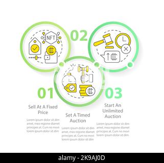 NFTs minting process circle infographic template Stock Vector