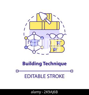 Building memory technique concept icon Stock Vector