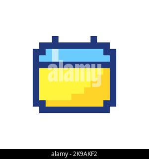 Calendar pixelated RGB color ui icon Stock Vector