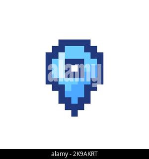 Location pin pixelated RGB color ui icon Stock Vector