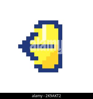 Export data pixelated RGB color ui icon Stock Vector