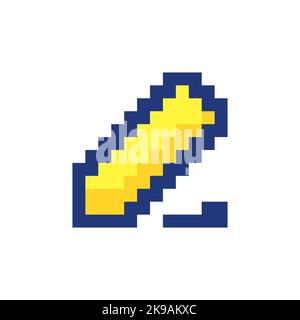 Note taking pixelated RGB color ui icon Stock Vector