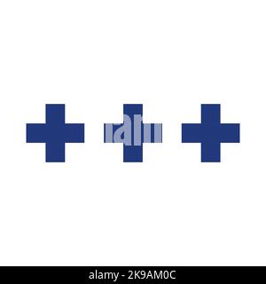 Three horizontal dots menu pixelated RGB color ui icon Stock Vector