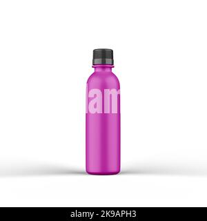 Matte Plastic Bottle 3D Rendering Stock Photo