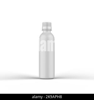 Matte Plastic Bottle 3D Rendering Stock Photo