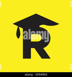 R letter education logo design vector template. Stock Vector