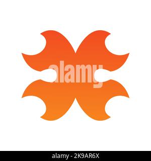 Abstract red flame fire logo design , icon vector Stock Vector