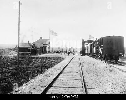 Inauguration Varberg - Ätrans Railway.Wbäj. Stock Photo