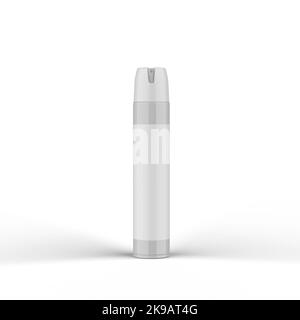 Glossy Metallic Bottle 3D Rendering Stock Photo