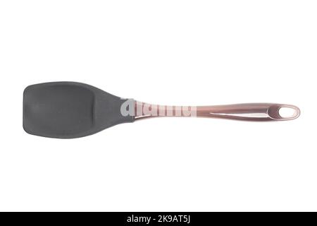 Silicone Spatula Cooking Baking Icing Mixing Rubber Kitchen Utensil Isolated on White. Stock Photo
