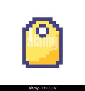 Price tag pixelated RGB color ui icon Stock Vector