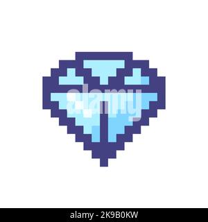 Diamond pixelated RGB color ui icon Stock Vector