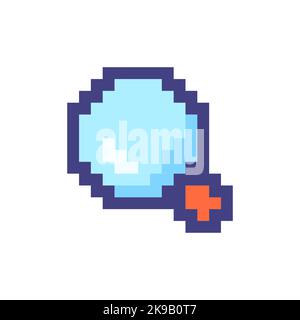 On-site search pixelated RGB color ui icon Stock Vector