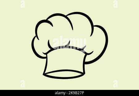 Hat for chef kitchens, chef hat icon vector, Chef cap design Stock Vector