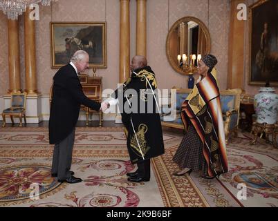 King Charles III with His Excellency Nehemia Sekhonyana Bereng, High