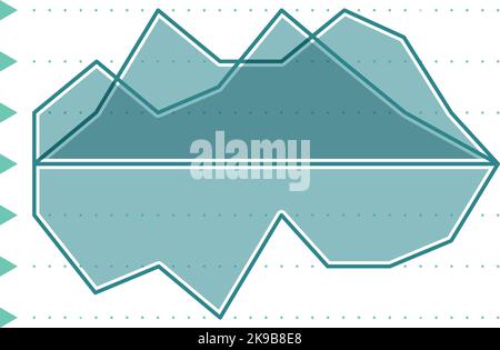 Area chart icon. Data distribution infographic element Stock Vector ...