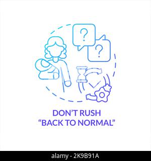 Support working parents blue gradient concept icon Stock Vector