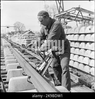 Work with concrete grinders, Gripenberg. Stock Photo