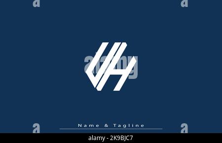 Alphabet letters Initials Monogram logo UH , HU Stock Vector