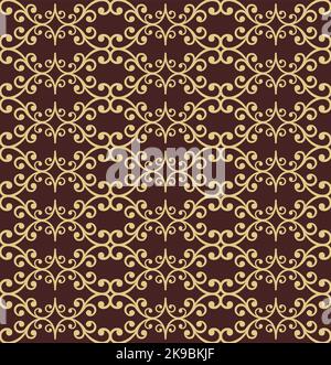 Orient vector brown and golden classic pattern. Seamless abstract background with vintage elements. Orient pattern. Ornament for wallpapers and packaging Stock Vector