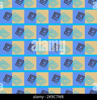Seamless vector pattern made of cartoon spirals Stock Vector