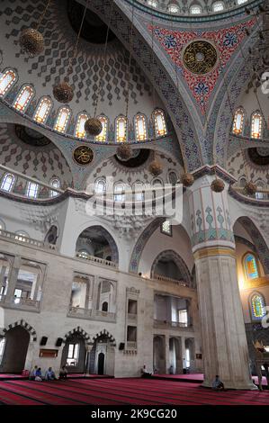 Kocatepe Mosque in Ankara, Turkey was built in the 20th century. It is one of the most important mosques of the recent period. Stock Photo