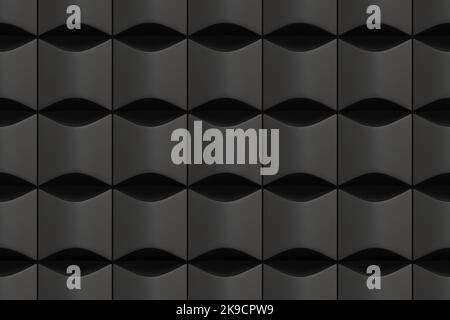 Black acoustic sound proof soft foam seamless pattern Stock Vector