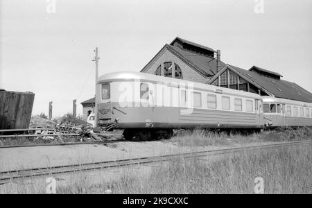 Rail bus trailer, State Railways, SJ UCF03YP 1903. Stock Photo