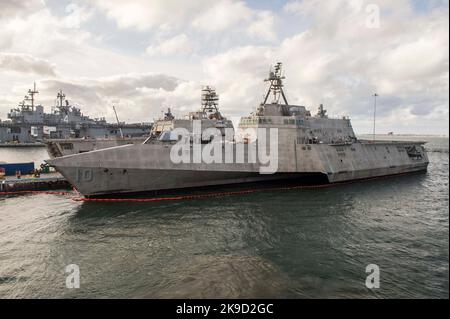 The Independence-variant littoral combat ship USS Gabrielle Giffords (LCS 10) U.S. Navy Stock Photo