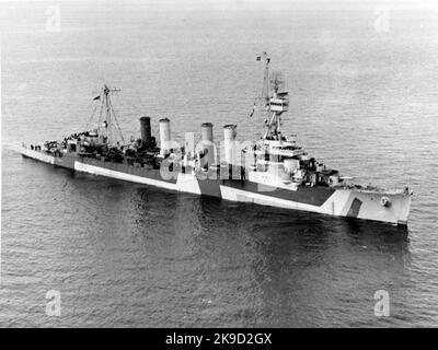 USS Detroit (CL-8) was a Omaha-class light cruiser, originally classified as a scout cruiser, of the United States Navy. Stock Photo