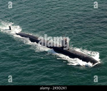 The Los Angeles-class fast attack submarine USS Asheville (SSN 758),  U.S. Navy Stock Photo