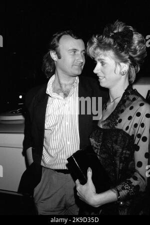 Phil Collins and wife Jill at the Atlantic Records Party for 28th