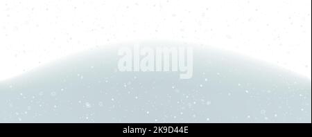 Wide Holiday Christmas winter hill and snowfall Stock Vector