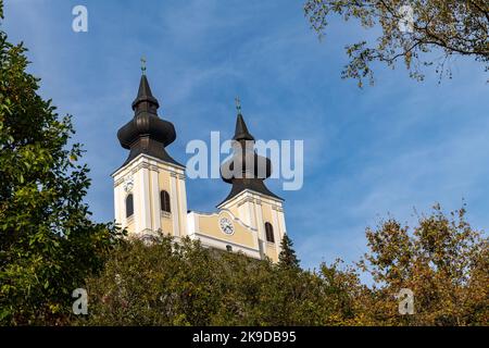 Maria Taferl basilica, Pilgrimage church on a sunny day, Lower Austria Stock Photo