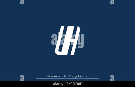 Alphabet letters Initials Monogram logo UH , HU Stock Vector